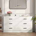 Bigbiglife Wood Dresser for Bedroom, 6 Drawer Double Dresser, Modern Chest of Drawers with Deep Drawers, Large Storage Organizer for Living Room, Closet (White) by Bigbiglife