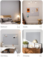 Fluxynara 36" x 24" Large Felt Bulletin Board, Soft Gray - Image 7