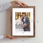 Hongkee 11x14 Picture Frame Set of 4, Made of Glass and Rustic Brown Wooden Frame, Display 8x10 Pictures with Mat or 11 x 14 Posters without Mat for Wall Mounting, Gallery Photo Frames - Image 2