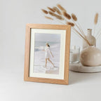 5x7 Picture Frame, Solid Oak Wood 5x7 Photo Frame with Mat to 4x6 - Image 6