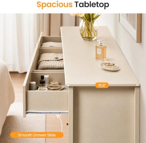 RoyalCraft Fluted Dresser for Bedroom with 9 Drawers, 59" Wide Long Dresser - Image 6