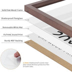 puthiac 20x20 Solid Oak Wood Picture Frames, Walnut, 3 Pack - Image 2