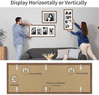puthiac 8x20 Oak Wood Picture Frame 4Pcs 4x6 Photo Frame, Walnut, 1 Pack - Image 4