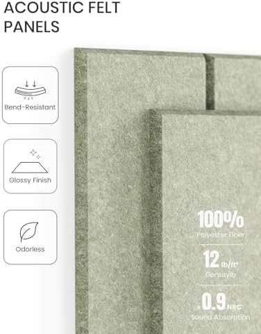 Fluxynara Felt Bulletin Board & Cork Board Alternative, Sage - Image 4