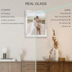 Hongkee 10x13 Picture Frame Set of 4, Made of Real Glass and Multicolour Frame, 10 by 13 Photo for Wall or Tabletop - Display Picture 8.5x11 with Mat or 10x13 Without Mat - Image 4