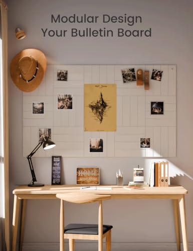 Fluxynara 48" x 36" Large Felt Bulletin Board, Milky White - Image 6