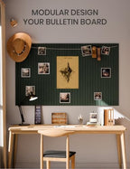 Fluxynara 36" x 24" Large Felt Bulletin Board, Pine Green - Image 6