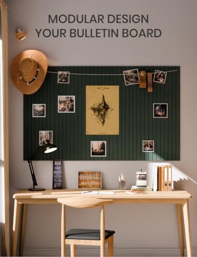 Fluxynara 36" x 24" Large Felt Bulletin Board, Pine Green - Image 6