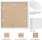 puthiac 12x12 Solid Oak Wood Picture Frame, White, 1 Pack - Image 3