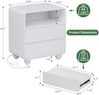 Lulive Dressers and Nightstands Set 3-Piece, White - Image 3