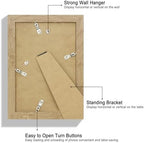 Hongkee 6x9 Picture Frame Set of 4, Made of Real Glass and Natural Oak Wooden Frame - 6 by 9 Photo for Wall or Tabletop Display - Image 3