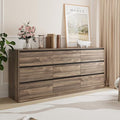 Bobve 70.9” Dresser for Bedroom with 9 Drawers, Large Modern Chest of Drawers Handle Free, Long Wooden Dressers Storage Organizer, Wide Double Dresser for Bedroom, Living Room, Hallway (Walnut) by Bobve