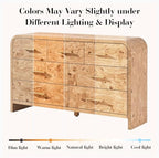 Curved Drawer Dresser for Bedroom with 7 Drawers, 54'' Wide Chest of Drawer - Image 3