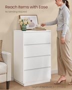 VASAGLE 4-Drawer Dresser, Chest of Drawers, 23.6 x 15.7 x 38.3 Inches - Image 5
