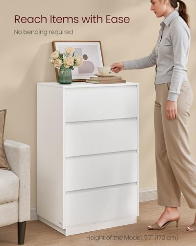 VASAGLE 4-Drawer Dresser, Chest of Drawers, 23.6 x 15.7 x 38.3 Inches - Image 5