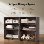 Amada Modern 6 Drawer Dresser, Fluted Wood Chest of Drawers, Walnut - Image 3