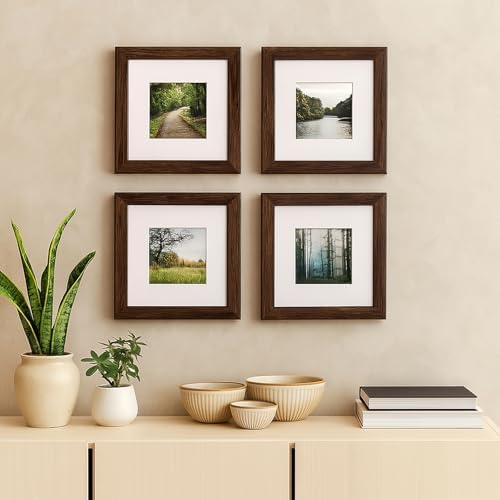 puthiac 8x12 Solid Oak Wood Picture Frame, Walnut, 1 Pack - Image 6