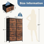 DUMOS 10 Drawer Dresser for Bedroom, Storage Organizer Chest of Drawers - Image 3