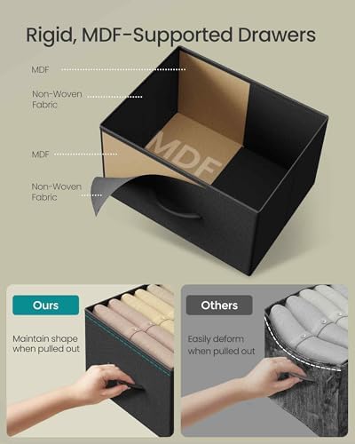 SONGMICS Dresser for Bedroom, Small Dresser with 3 Fabric Drawers - Image 5
