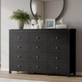 BORNOON 12-Drawer Dresser, Modern Wooden Storage Chest of Drawers, Dresser TV Stand, Wood Drawer Organizer with Metal Handles for Bedroom, Living Room, Hallway by BORNOON