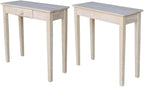 IC International Concepts, Rectangular Hall Table W/Drawer, Solid Real Wood - Image 6
