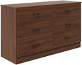 Bigbiglife Wood Dresser for Bedroom, 6 Drawer Double Dresser, Mid Century Modern Chest of Drawers with Deep Drawers, Large Storage Organizer for Living Room, Closet(Walnut Brown) by Bigbiglife