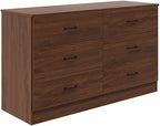 Bigbiglife Wood Dresser for Bedroom, 6 Drawer Double Dresser, Mid Century Modern Chest of Drawers with Deep Drawers, Large Storage Organizer for Living Room, Closet(Walnut Brown) by Bigbiglife