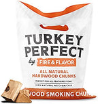 Fire & Flavor Turkey Perfect Premium All Natural Cherry Wood Chunks for Smoking - Smoking Wood Chunks - Charcoal for Grilling by FireFlavor