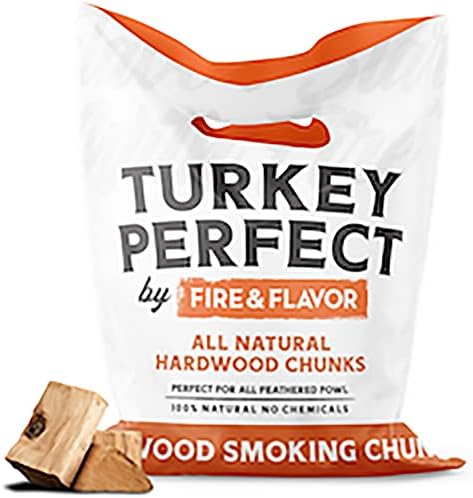 Fire & Flavor Turkey Perfect Premium All Natural Cherry Wood Chunks for Smoking - Smoking Wood Chunks - Charcoal for Grilling by FireFlavor