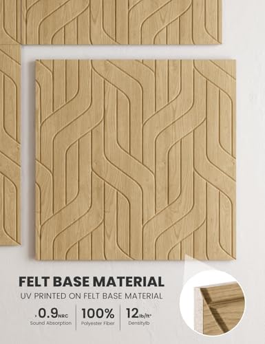 Fluxynara 6-Pack Large Felt Bulletin Board, Natural Oak Artistic - Image 3
