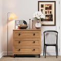 FENSULN Modern Drawer Dresser for Bedroom with 3 Drawers,Chest of Drawers with Organizer Storage for Bed Room,Livingroom Hallway Oak by FENSULN