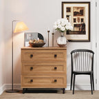 FENSULN Modern Drawer Dresser for Bedroom with 3 Drawers,Chest of Drawers with Organizer Storage for Bed Room,Livingroom Hallway Oak by FENSULN