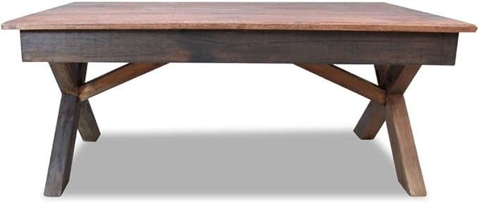 Rustic Farmhouse Coffee Table, Reclaimed Wood Accent Tables, Unique Rectangular - Image 3