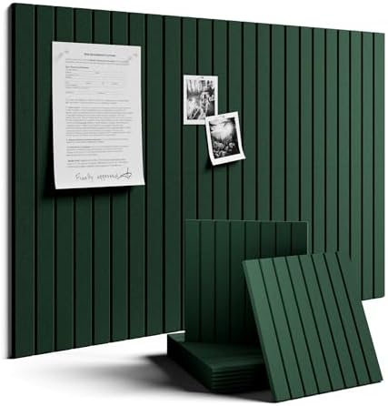 Fluxynara 36" x 24" Large Felt Bulletin Board, Pine Green by FLUXYNARA