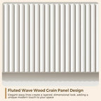 Jocoevol 6 Drawer Fluted Dresser, Modern Chest of Drawers for Bedroom with Hidden Handles, Wood Storage Organizer Cabinet for Living Room & Entryway, White (15.7" D x 47.3" W x 31.6" H) - Image 5