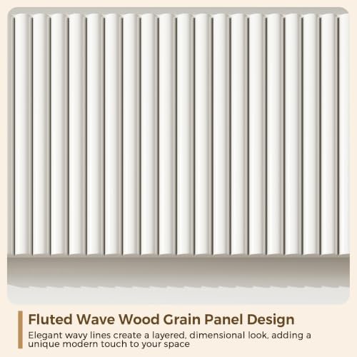 Jocoevol 6 Drawer Fluted Dresser, Modern Chest of Drawers for Bedroom with Hidden Handles, Wood Storage Organizer Cabinet for Living Room & Entryway, White (15.7" D x 47.3" W x 31.6" H) - Image 5