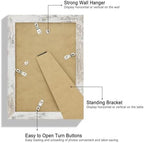 Hongkee 6x9 Picture Frame Set of 4, Made of Real Glass and Distressed White Wooden Frame - 6 by 9 Photo for Wall or Tabletop Display - Image 3