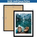Hongkee 18x24 Frame Set of 4, 18 x 24 Black Wood Style(Mat 16x20) - Image 3