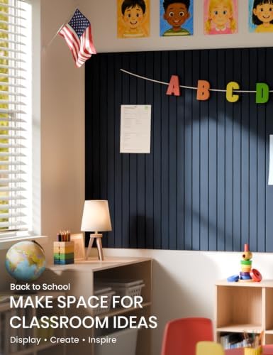 Fluxynara 36" x 24" Large Felt Bulletin Board, Carbon Blue - Image 4