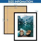 Hongkee 24x30 Frame Set of 4, 24 x 30 Black Wood Style(Mat 18x24) - Image 3