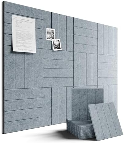 Fluxynara Felt Bulletin Board & Cork Board Alternative, Blue Gray by FLUXYNARA