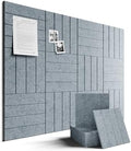 Fluxynara Felt Bulletin Board & Cork Board Alternative, Blue Gray by FLUXYNARA