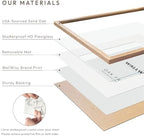8x8 Picture Frame, Solid Oak Wood 8x8 photo Frame with Mat to 4x4 - Image 5