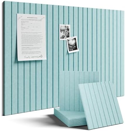 Fluxynara 36" x 24" Large Felt Bulletin Board, Aqua Blue by FLUXYNARA