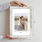 Hongkee 8x12 Picture Frame Set of 4, Made of Real Glass and Multicolour Wooden Frame, 8 by 12 Photo for Wall or Tabletop - Display Picture 6x8 with Mat or 8x12 Without Mat - Image 2