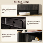 AMERLIFE 70" Modern Curved TV Stand with Storage for TVs Up to 80" - Image 6