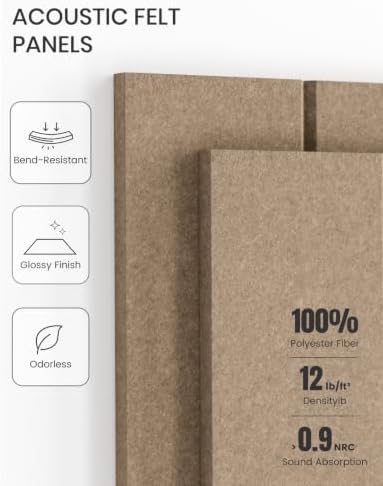 Fluxynara 48" x 36" Large Felt Bulletin Board, Taupe - Image 5
