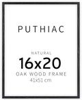 puthiac 16x20 Solid Oak Wood Picture Frame, Black, 1 Pack by PUTHIAC