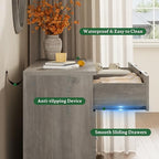 Xixini Fluted Dresser with 8 Drawers, 54" Wide Wood Chest of Drawers with Metal Handle, Wooden Dresser TV Stand, Modern Closet Clothes Storage Organizer for Bedroom, Living Room, Hallway, Light Grey - Image 6