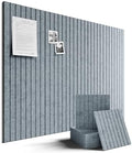 Fluxynara 48" x 36" Large Felt Bulletin Board, Blue Gray by FLUXYNARA